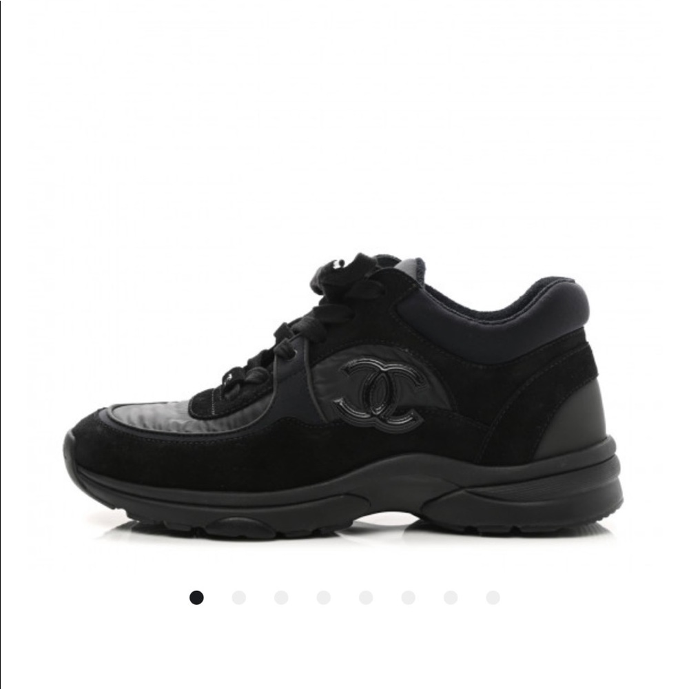 Chanel calf skin sneakers